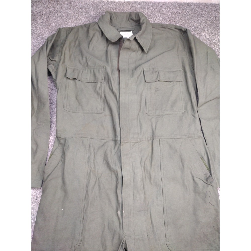 Caribbean Needle Point Coveralls Mens Medium Green Military Uniform VTG USAF - Picture 2 of 16